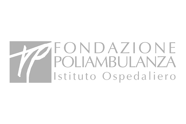 Logo Fondazione Poliambulanza in scala di grigi